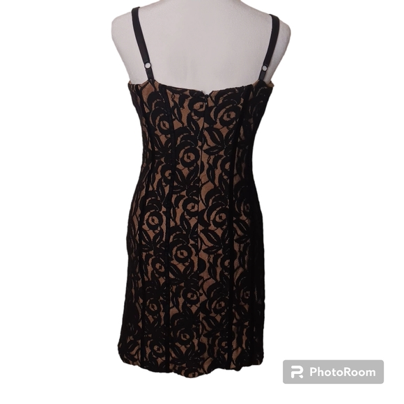 Black lace vintage mini cocktail dress -- size small, New - Picture 5 of 5